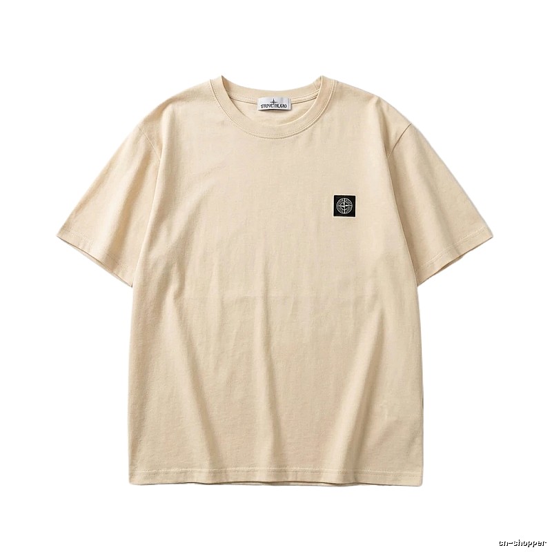 Stone Island minimalist style beige T-shirt