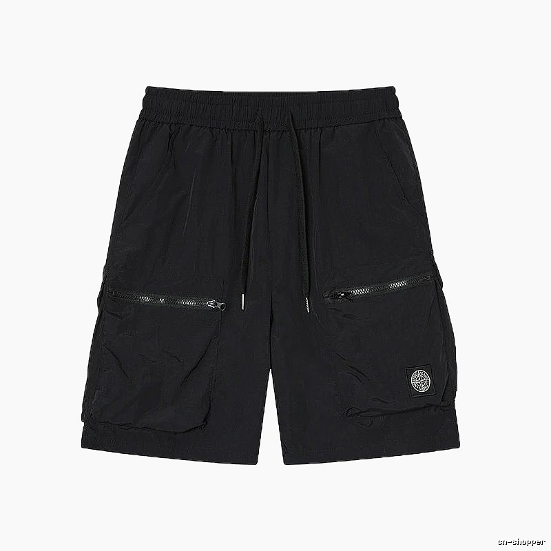 Stone Island Technical Workwear Style Black Shorts