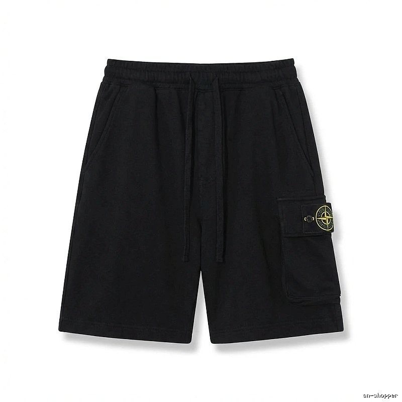 Stone Island work - style black shorts