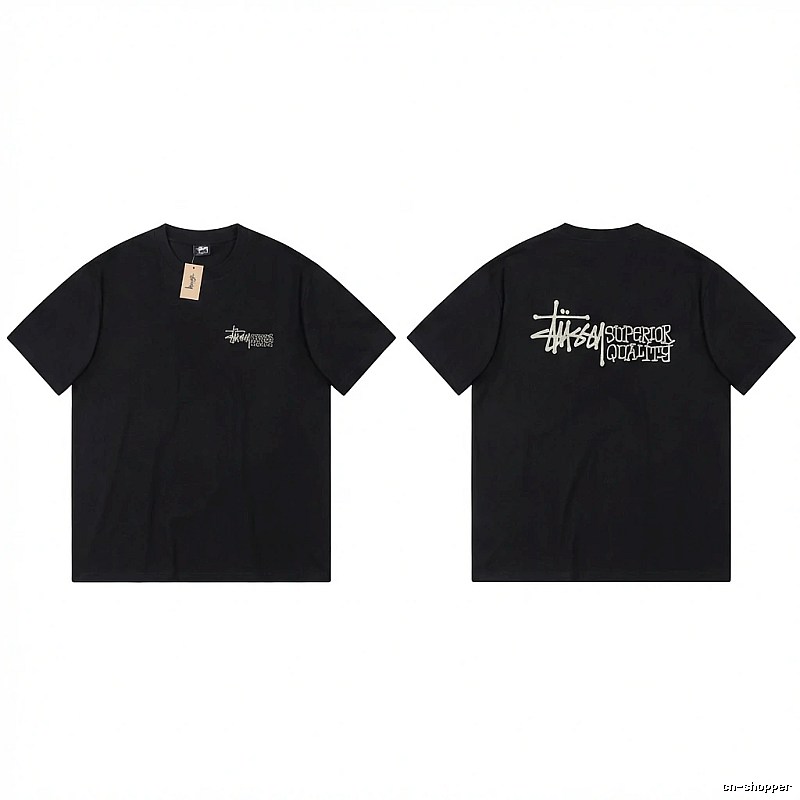 Stussy basic simple style black T-shirt