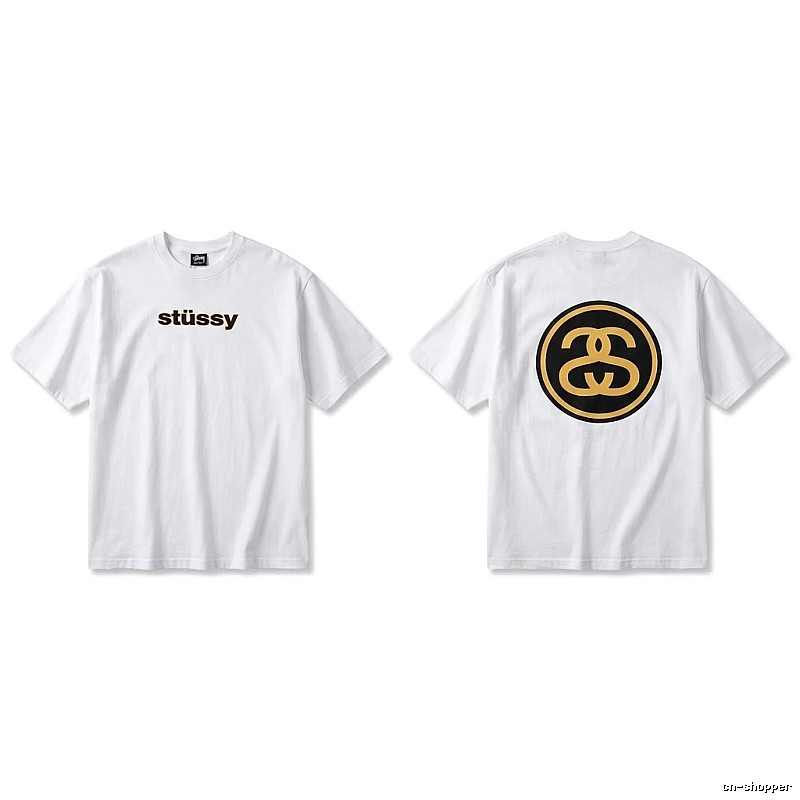 Stussy classic simple white T-shirt