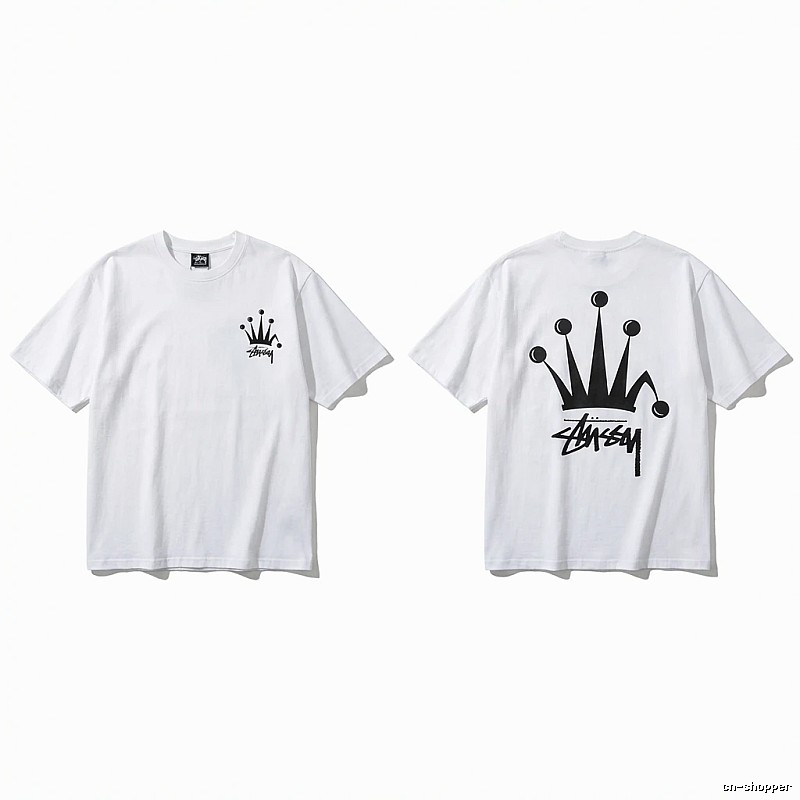 Stussy Crown Trendy Brand White T-shirt