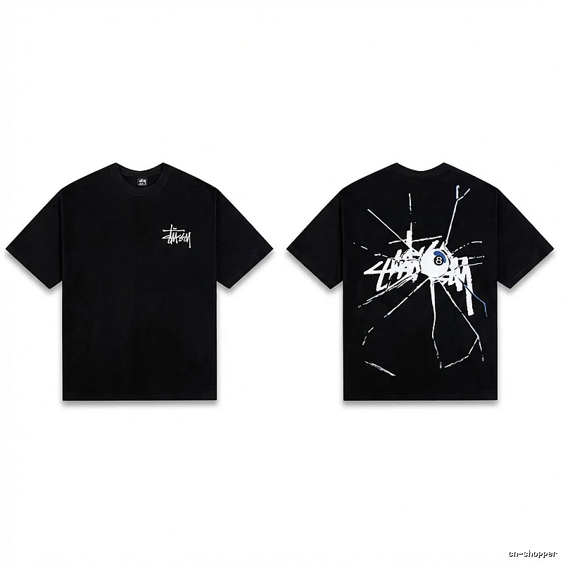 Stussy dark ripped style short-sleeve shirt