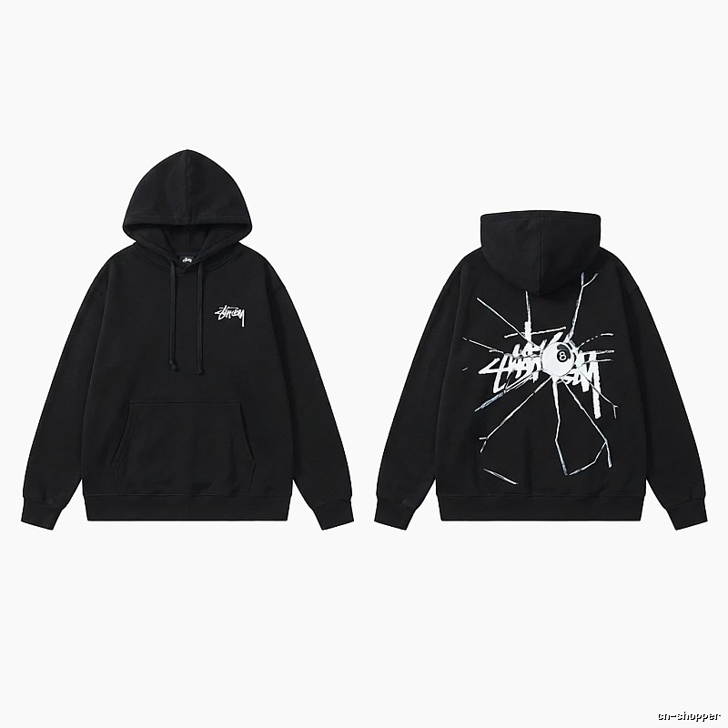 Stussy dark style black hoodie