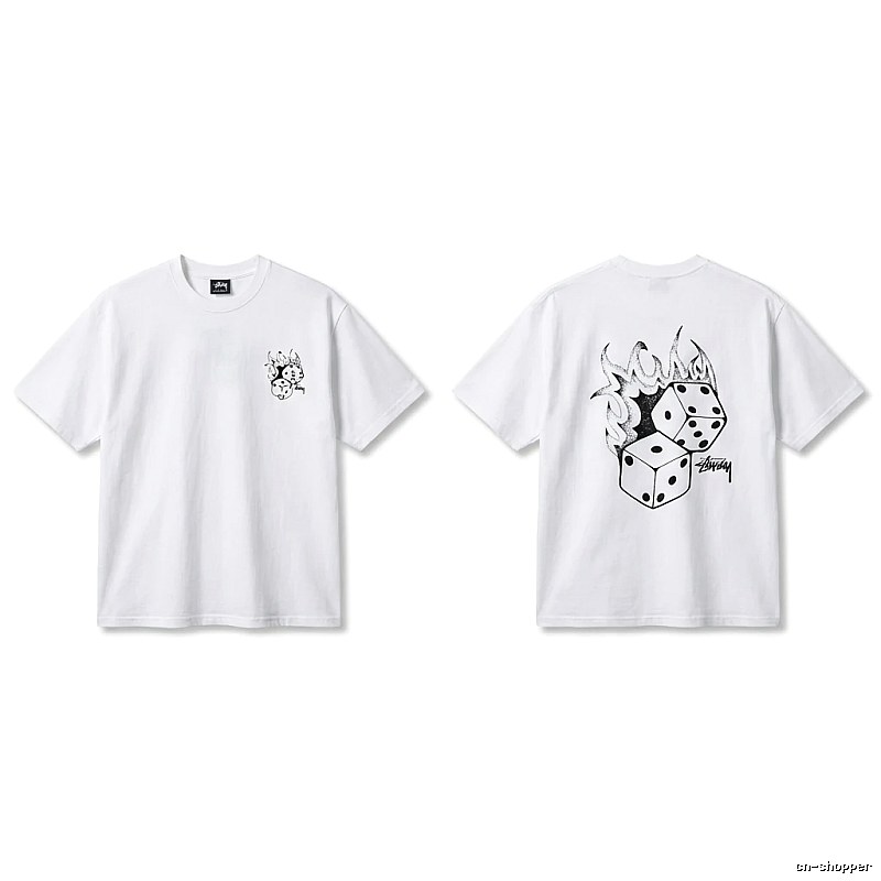 Stussy Dice Print Style White T-shirt