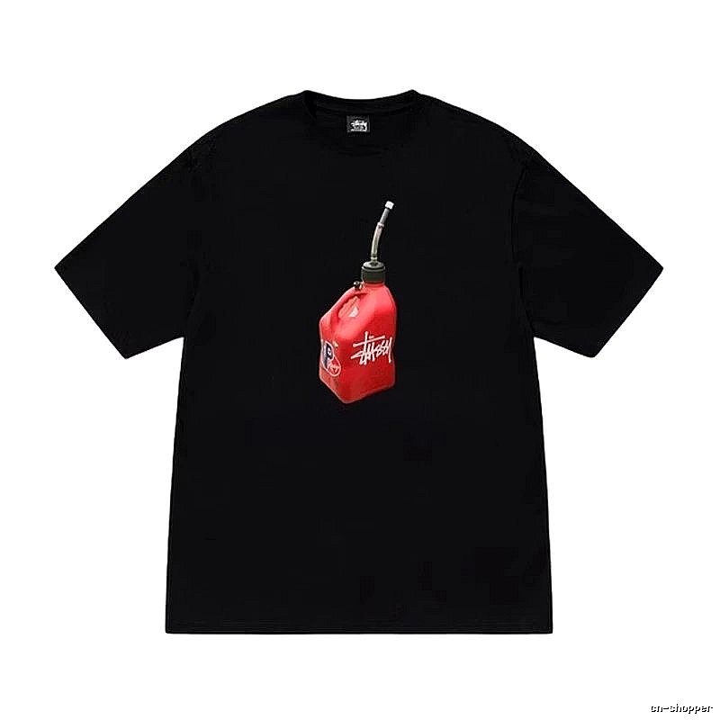 Stussy Monogram Graphic T-shirt Black White Stussy for Layered Styling