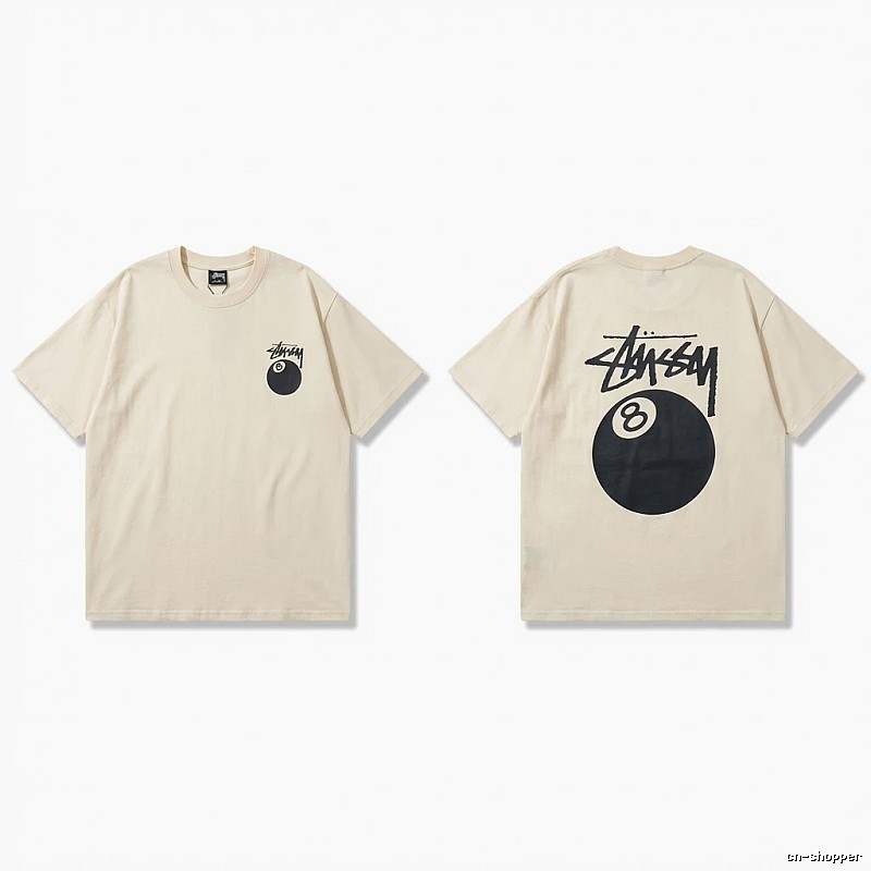 Stussy No.8 Ball Series Retro-Style T-Shirt