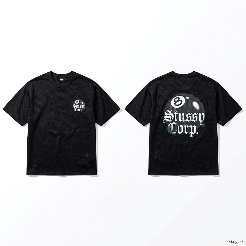 Stussy No.8 Retro Style Black T-shirt