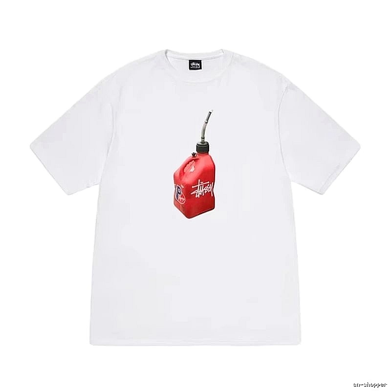 Stussy Patterned Graphic T-shirt Black White Stussy with Polished Detail