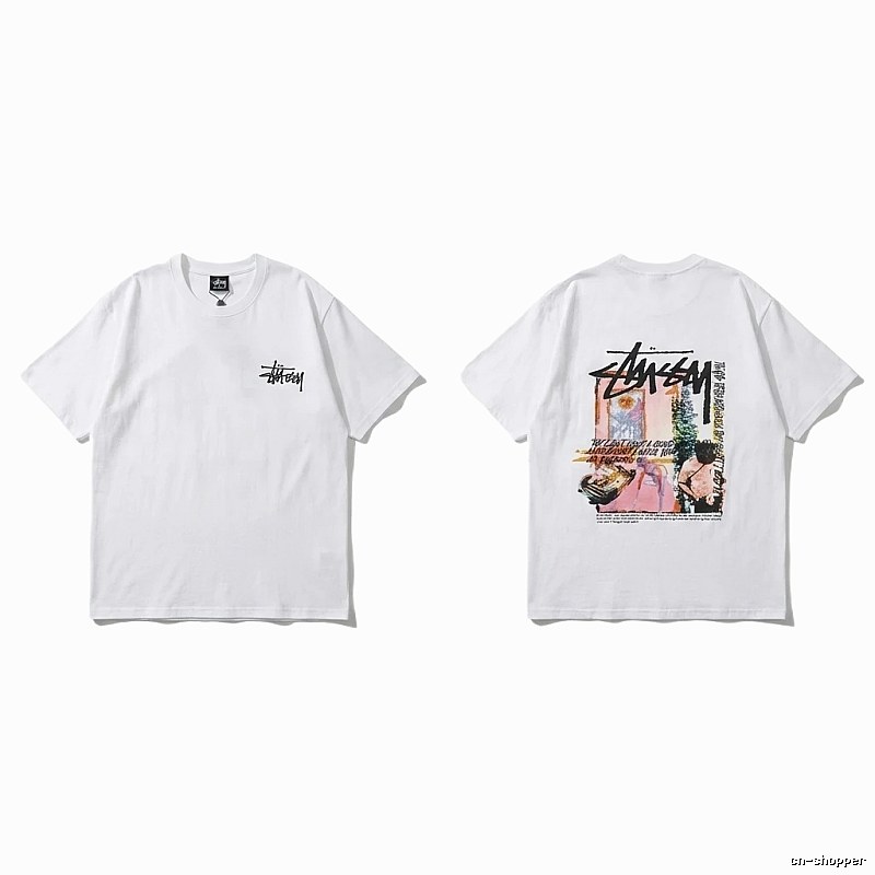 Stussy - printed casual white T - shirt