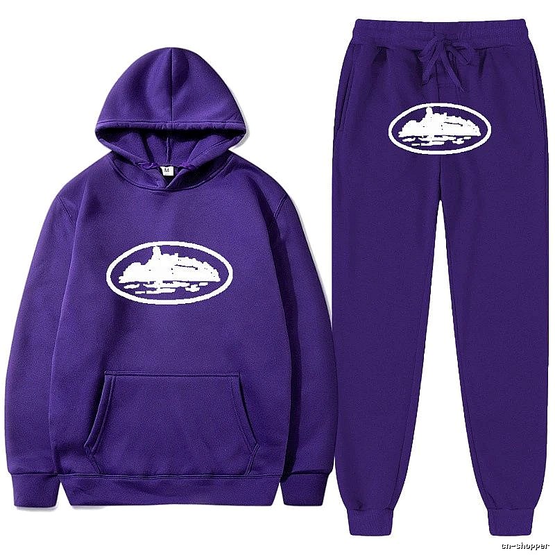 Stussy Purple Tracksuit Set Airport Outfit Logo