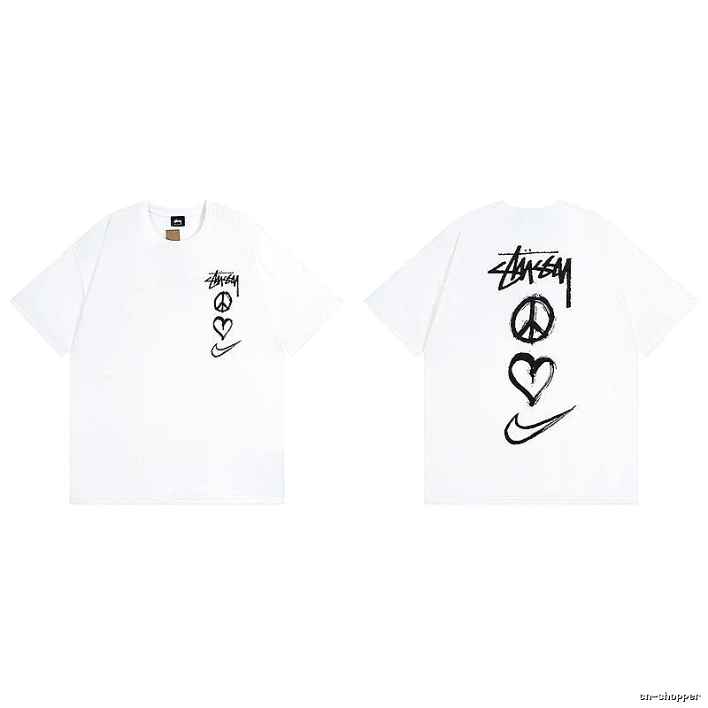 Stussy White Spider Graphic T-Shirt Logo Detail