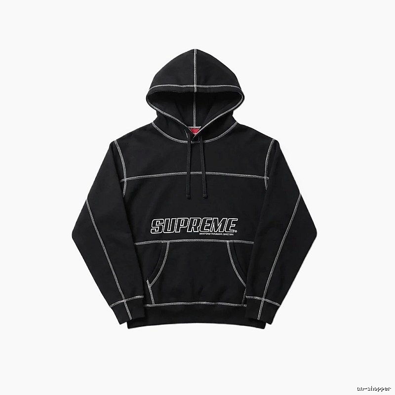 Supreme basic street style black sweatshirt