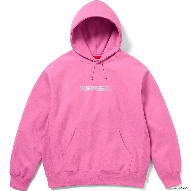 Supreme basic style simple pink hoodie