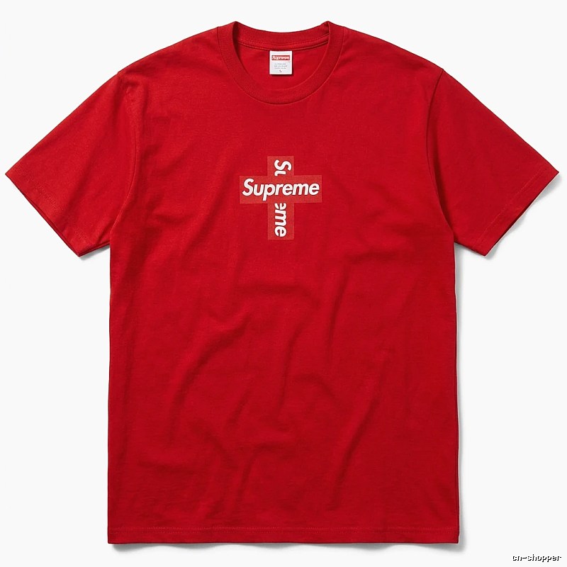 Supreme Cross Simple Style Red Clothes