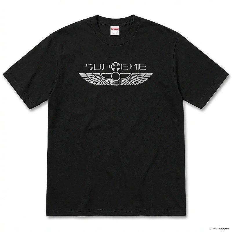Supreme Flight Series Trendy Cool Black T-shirt