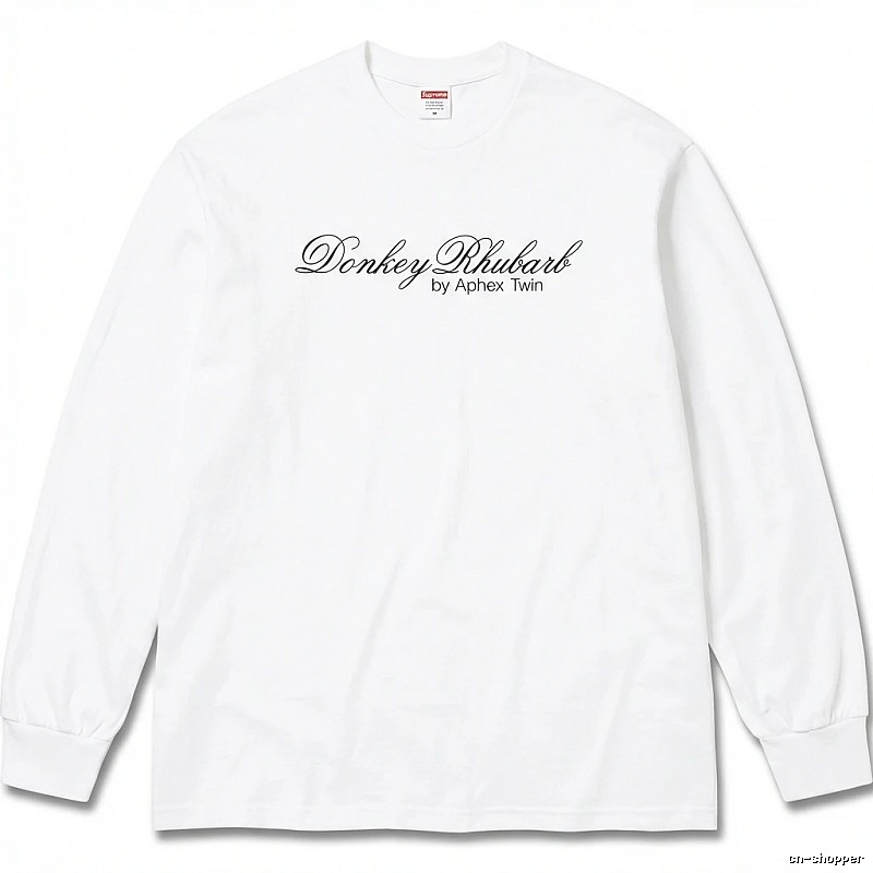 Supreme letter style white long-sleeve