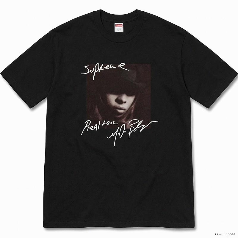 Supreme Real Love Style Black T-shirt
