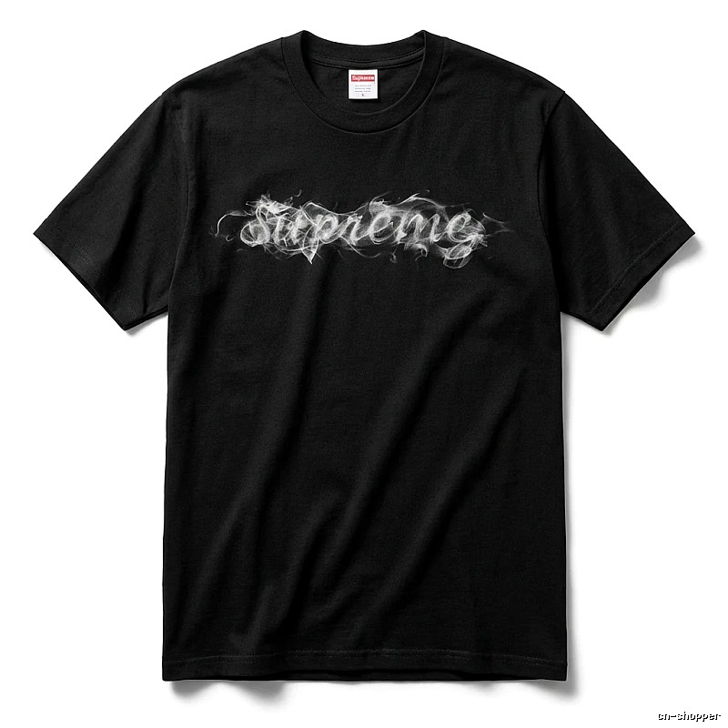 Supreme Smoke Style Black T-shirt