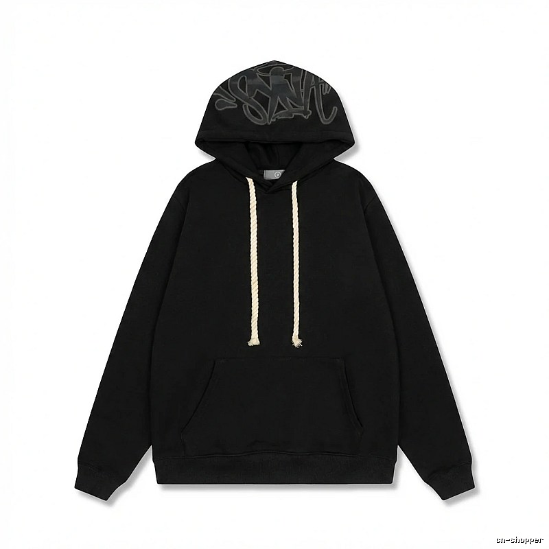 SynaWorld graffiti-style black hoodie