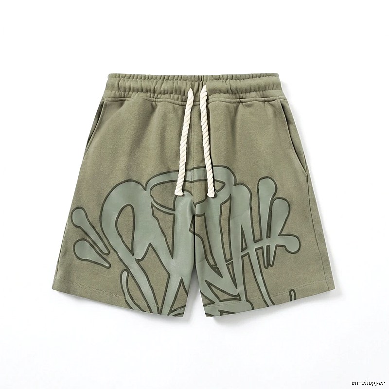 SynaWorld Graffiti-style Shorts (Military Green)