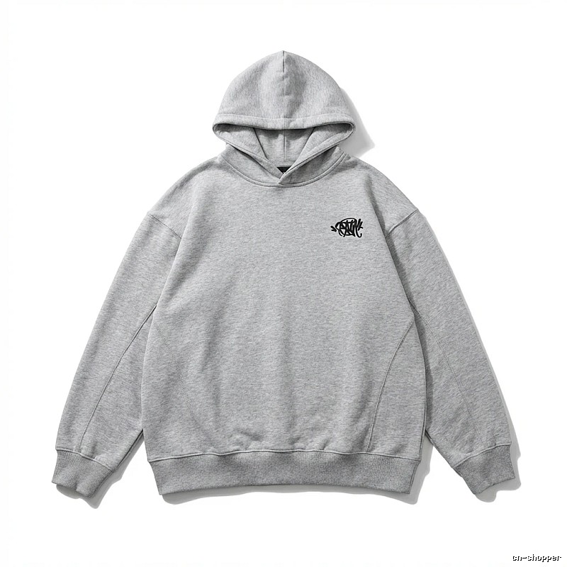 SynaWorld Simple Style Light Gray Hoodie