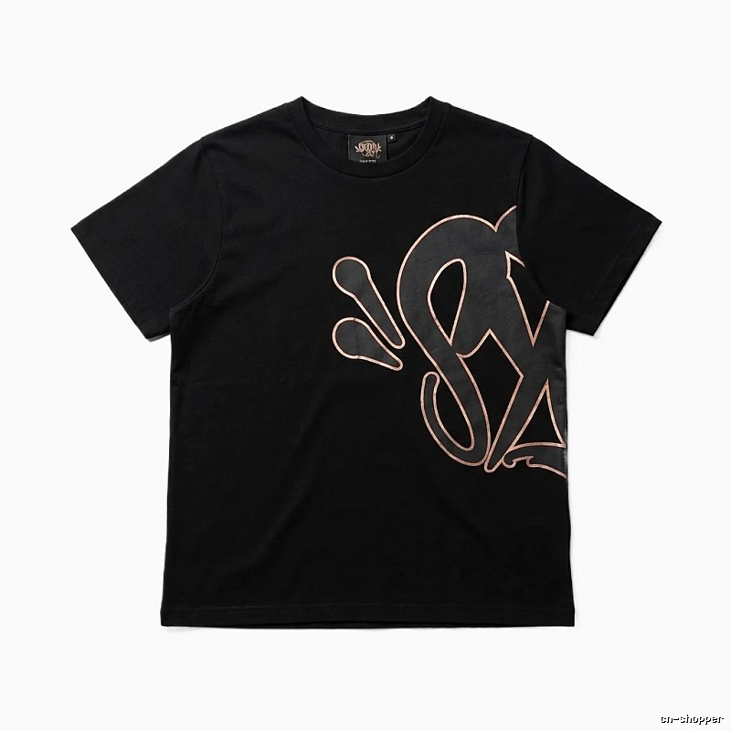 SynaWorld Trendy and Cool Style Black T-shirt