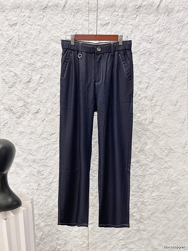 Tailored Straight Trousers - pressed-looking front and clean waistband for weekend