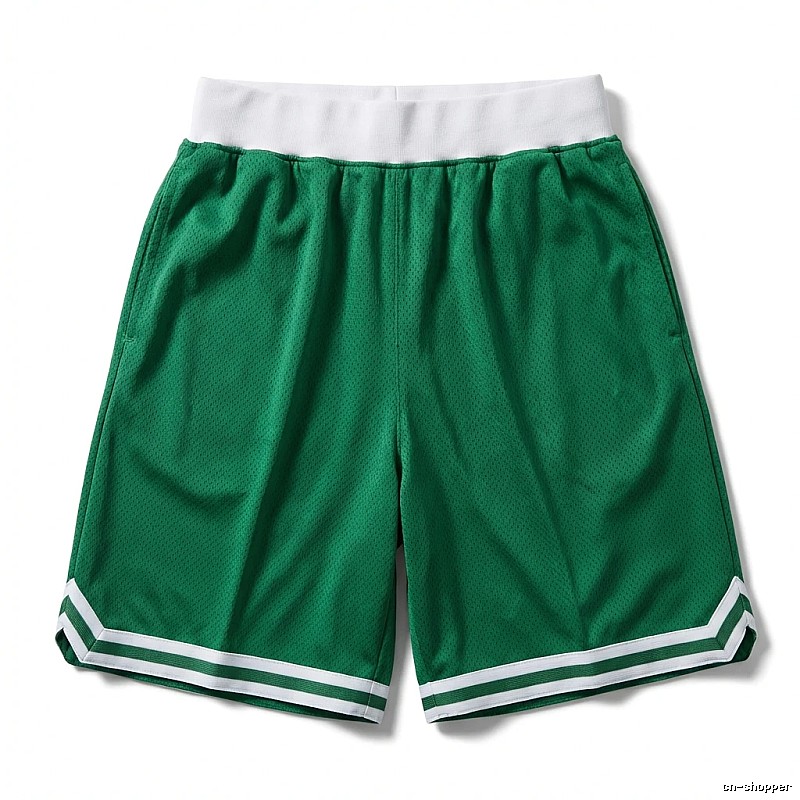 Tatum green and white retro-style shorts