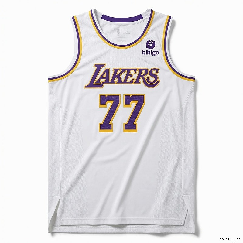 The No. 77 white basketball jersey of the Mavericks.