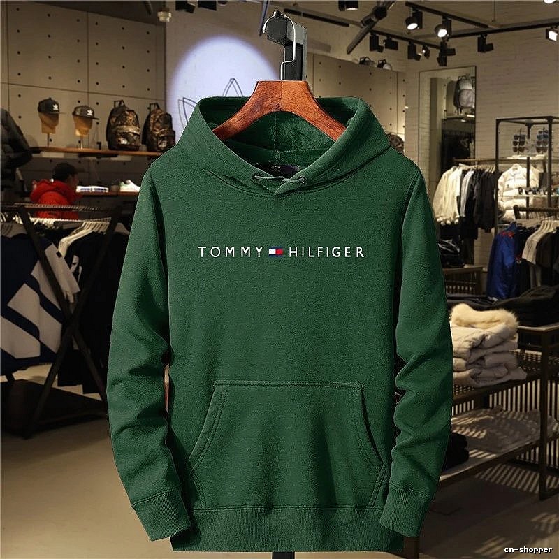 Tommy Hilfiger Green Logo Hoodie Daily Styling
