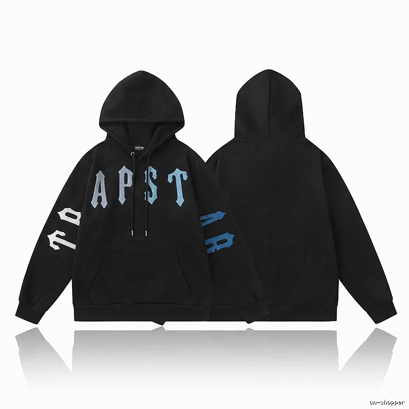 Trapstar Letter Style Black Hoodie