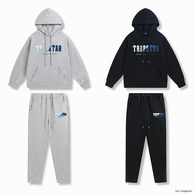 Trapstar Letter Trendy Brand Suit (Grey/Black)