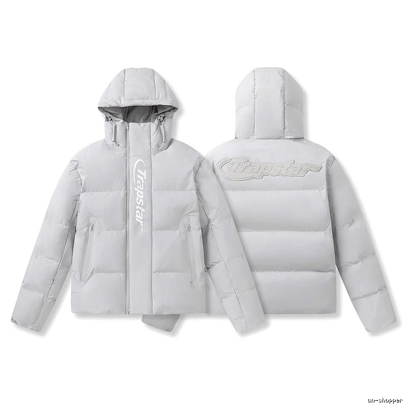 Trapstar Trendy and Cool Light Grey Down Jacket