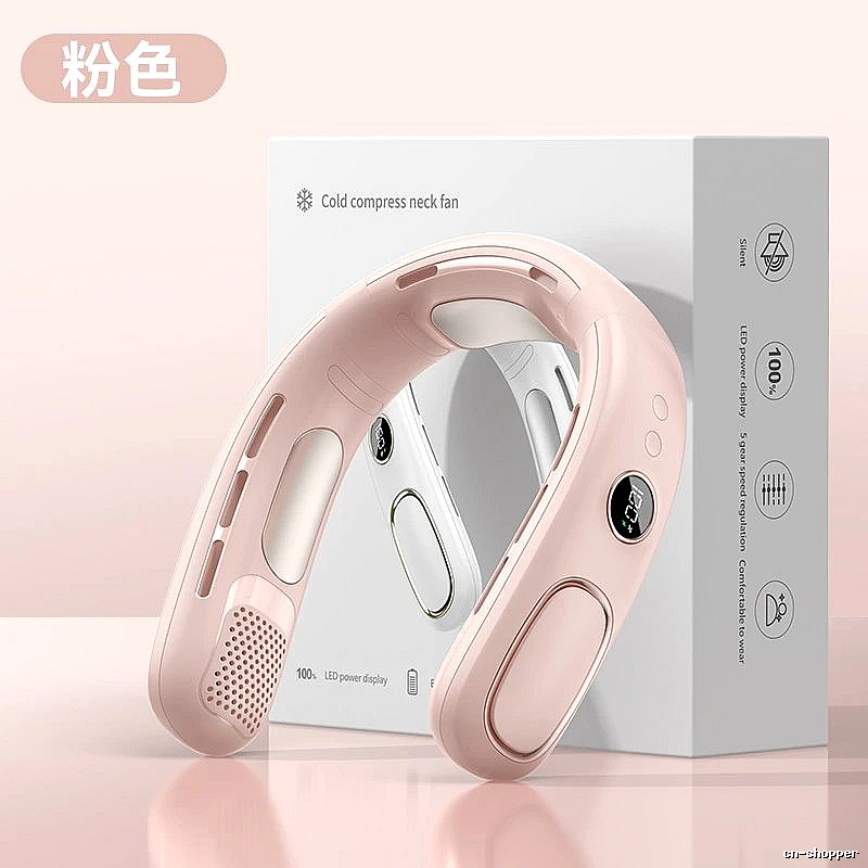 Travel Neck Fan 4000mah Pink