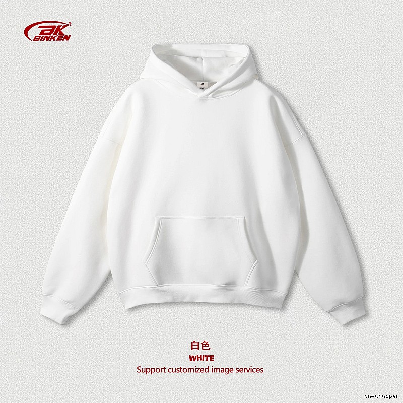 Travel Pullover hoodie Navy Blank Kangaroo with Modern Look