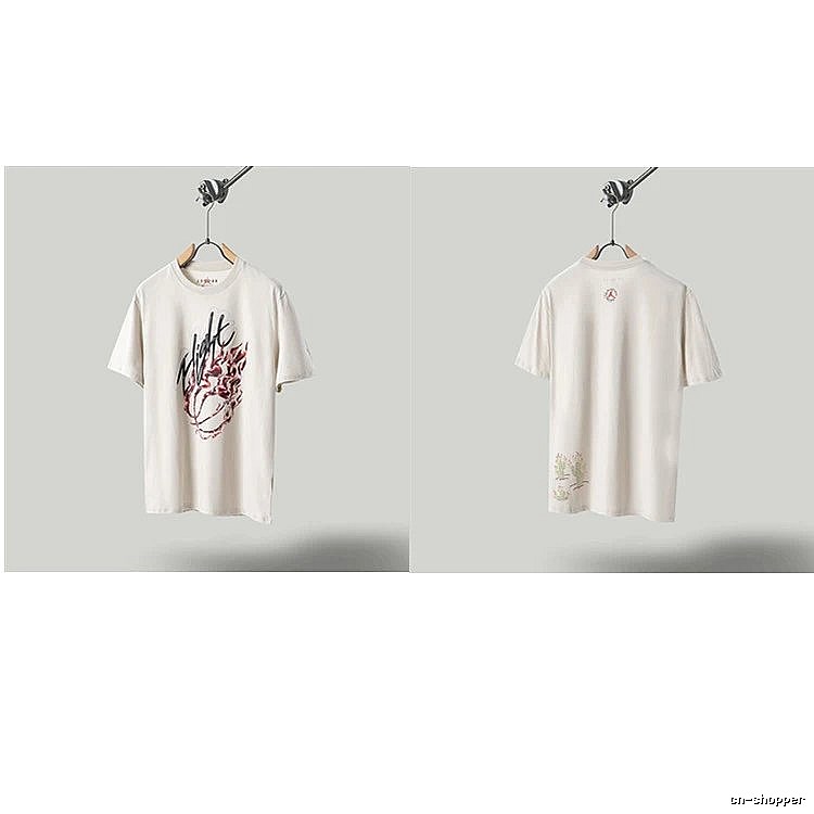 Travis Scott Cactus Co-branded Street-style Off-white T-shirt