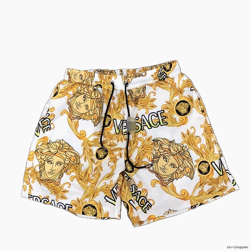 Versace Medusa Luxury Print White Shorts