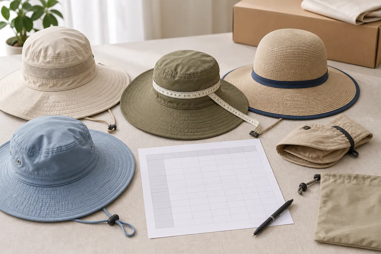 cnshopper Foldable Sun Hat Spreadsheet Guide visual guide for cnshopper