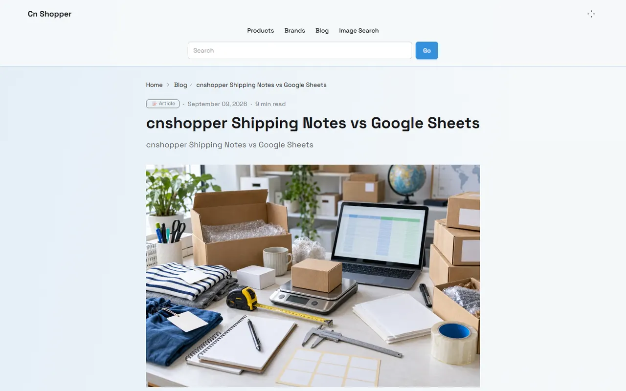 cnshopper QC Feedback: Spreadsheet vs Sheets visual guide for cnshopper